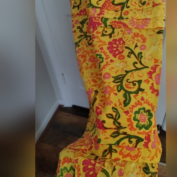Price Is Firmband of the free Floral Maxi Dress Fuchsia Yellow Orange Pink Green - Picture 4 of 13